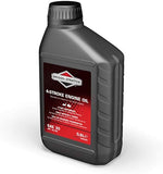 Flacone olio motore Briggs & Stratton 0,6 litri SAE 30 vista tre quarti