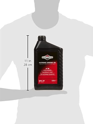 Flacone olio motore Briggs & Stratton SAE 30 con indicazione dimensioni
