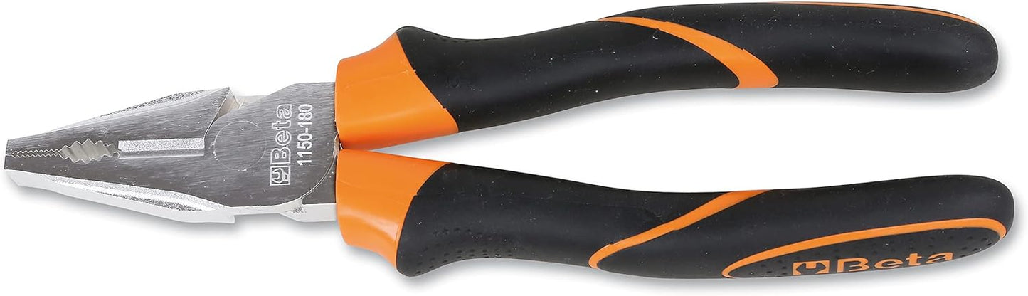 Pinza di combinazione Beta 1150BM 180 mm con impugnatura nero arancione