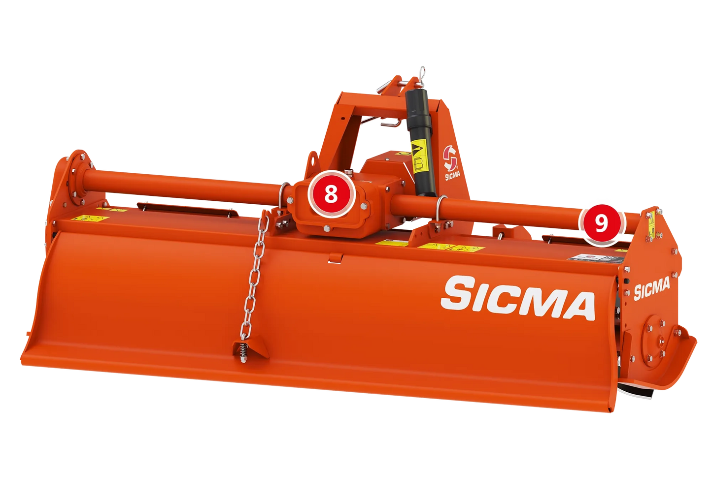 Fresatrice fissa Sicma RC 145 dettaglio riduttore SICMA e traversa di rinforzo