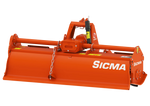 Fresatrice fissa Sicma RC 145 vista posteriore laterale con carter e attacchi regolabili