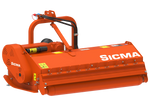 Trinciatutto Sicma TE 160 vista posteriore con struttura robusta e carter laterale
