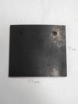 Spazzola in gomma per raccoglitrice Jolly dimensioni 13x12 cm con foro di fissaggio