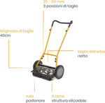 Stiga SCM 240 R tagliaerba manuale elicoidale 40 cm altezza taglio 25-60 mm