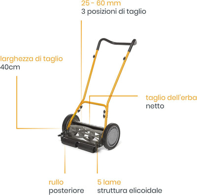 Stiga SCM 240 R tagliaerba manuale elicoidale 40 cm altezza taglio 25-60 mm