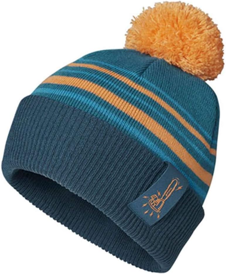 Berretto invernale Stihl Beanie Saw blu e arancione con pompon