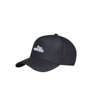 Berretto da baseball Stihl in denim nero con logo motosega ricamato