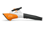 Soffiatore a batteria STIHL BGA 200 corpo macchina arancione bianco e tubo nero