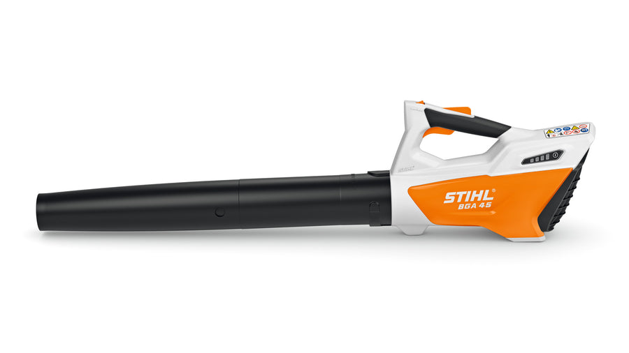 Soffiatore a batteria Stihl BGA 45 con ugello rotondo e batteria integrata 18 V