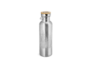 Borraccia Stihl in acciaio inox 750 ml con tappo in legno e anello di trasporto