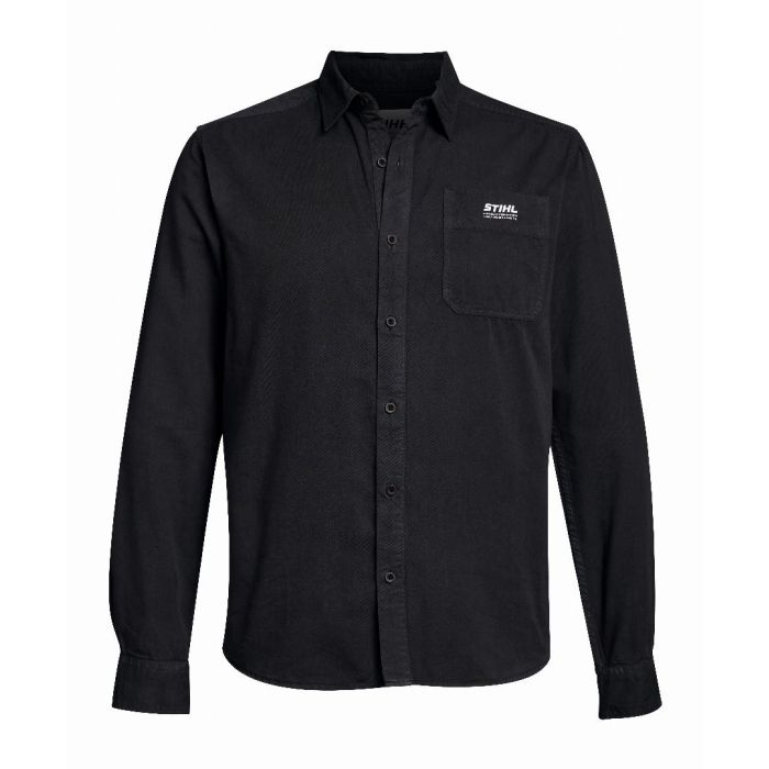 Camicia Stihl SZ S Sustainable Lyocell grigio antracite con abbottonatura e tasca sul petto