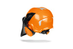 Casco giocattolo Stihl arancione e nero regolabile con visiera ribaltabile