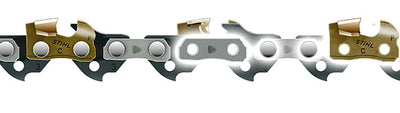 Dettaglio maglie e denti della catena Stihl Picco Duro PD3 3/8P in metallo duro