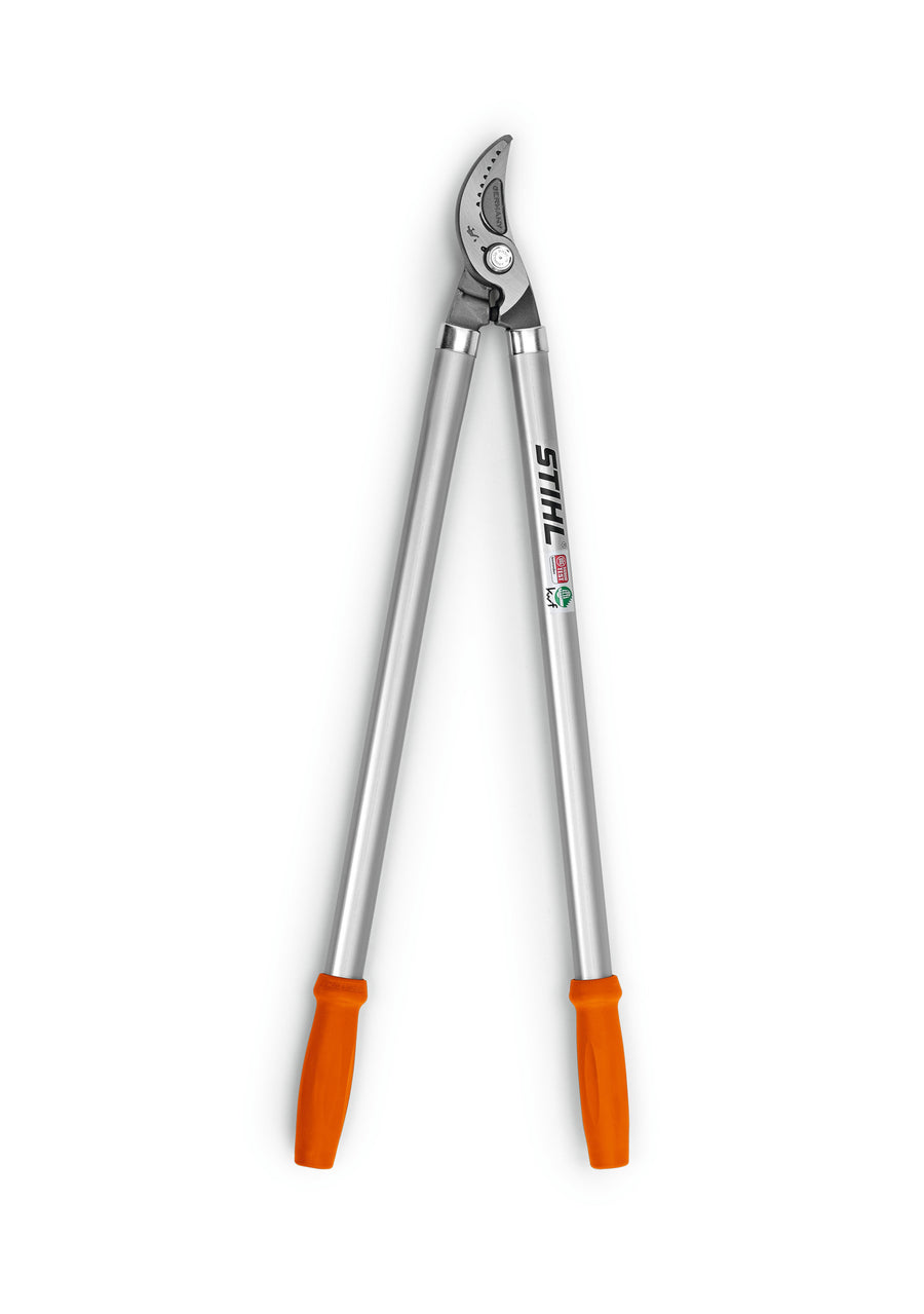 Cesoia per rami bypass Stihl PB 11 con impugnatura in alluminio e manici antiscivolo arancioni