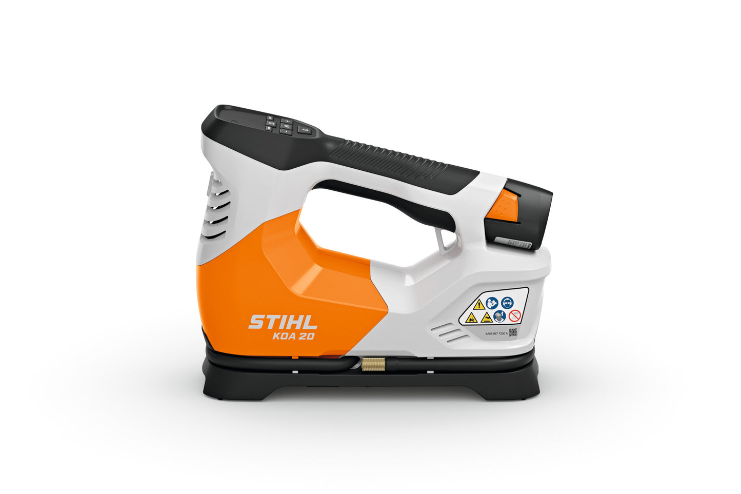 Compressore a batteria Stihl KOA 20 vista laterale