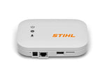 STIHL Connected Box vista frontale con logo STIHL e porte di connessione