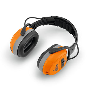 Cuffie protettive antirumore Stihl DYNAMIC BT con Bluetooth e archetto imbottito, colore arancione e nero