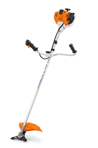 Decespugliatore STIHL FS 240 con impugnatura a manubrio e parasassi