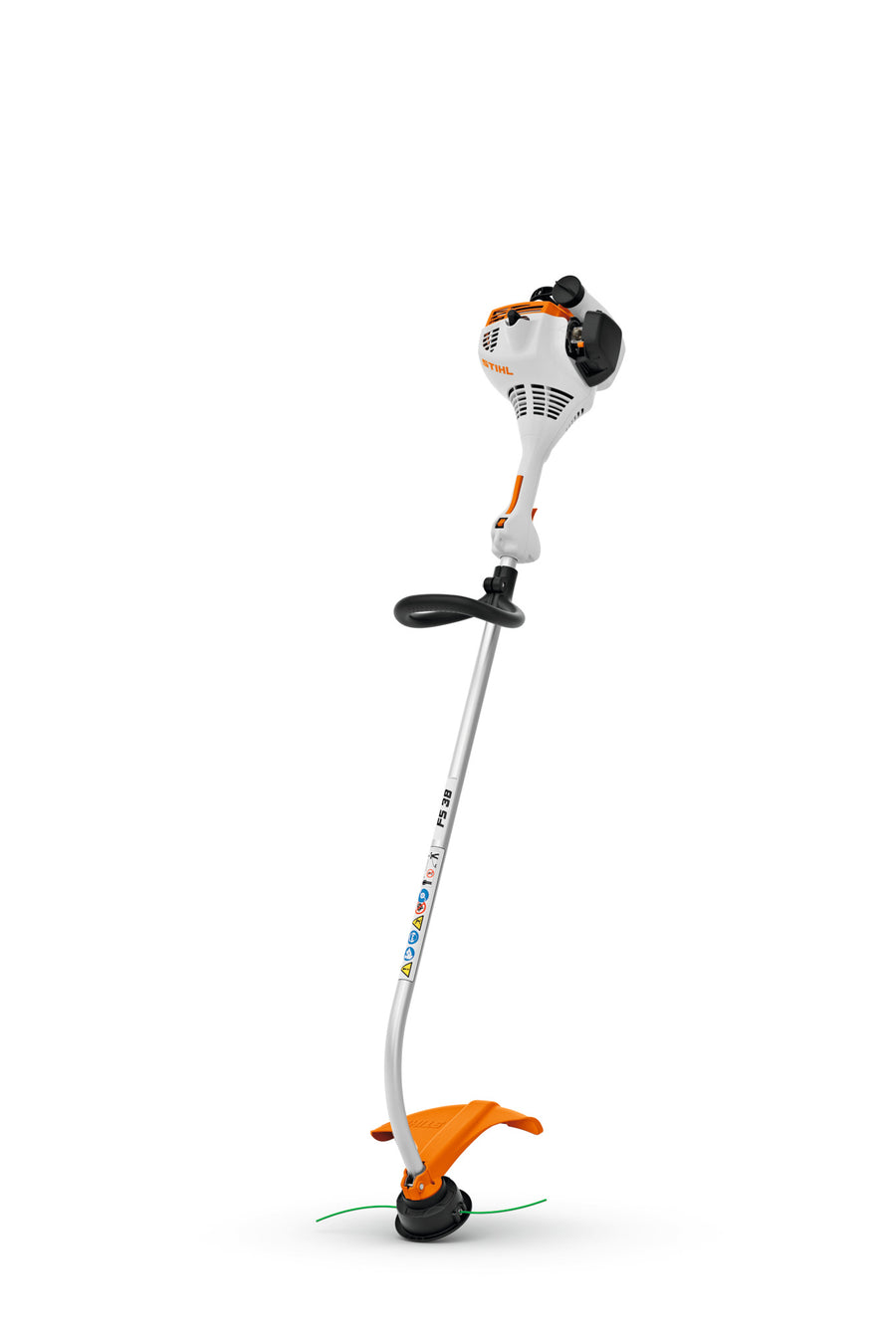 Decespugliatore STIHL FS 38 con impugnatura ad arco e parasassi