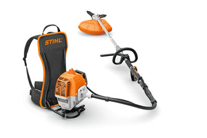 Decespugliatore spalleggiato Stihl FR 235 T con motore 2-MIX, impugnatura circolare e asta divisibile