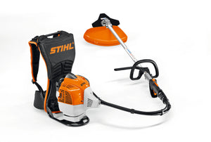 Decespugliatore spalleggiato STIHL FR 460 TC-E con impugnatura circolare e parasassi