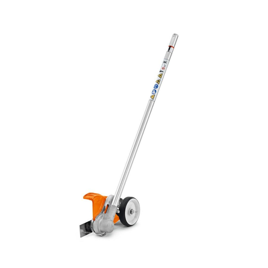 Attacco STIHL KombiTool FCS-KM rifinitore di bordi con albero dritto, lama in acciaio e rotella di profondità