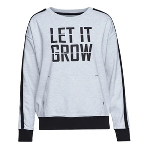 Felpa donna Stihl GROW grigia con stampa LET IT GROW taglia XS