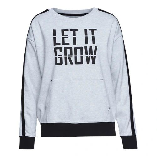 Felpa donna Stihl GROW grigia con stampa LET IT GROW taglia XS
