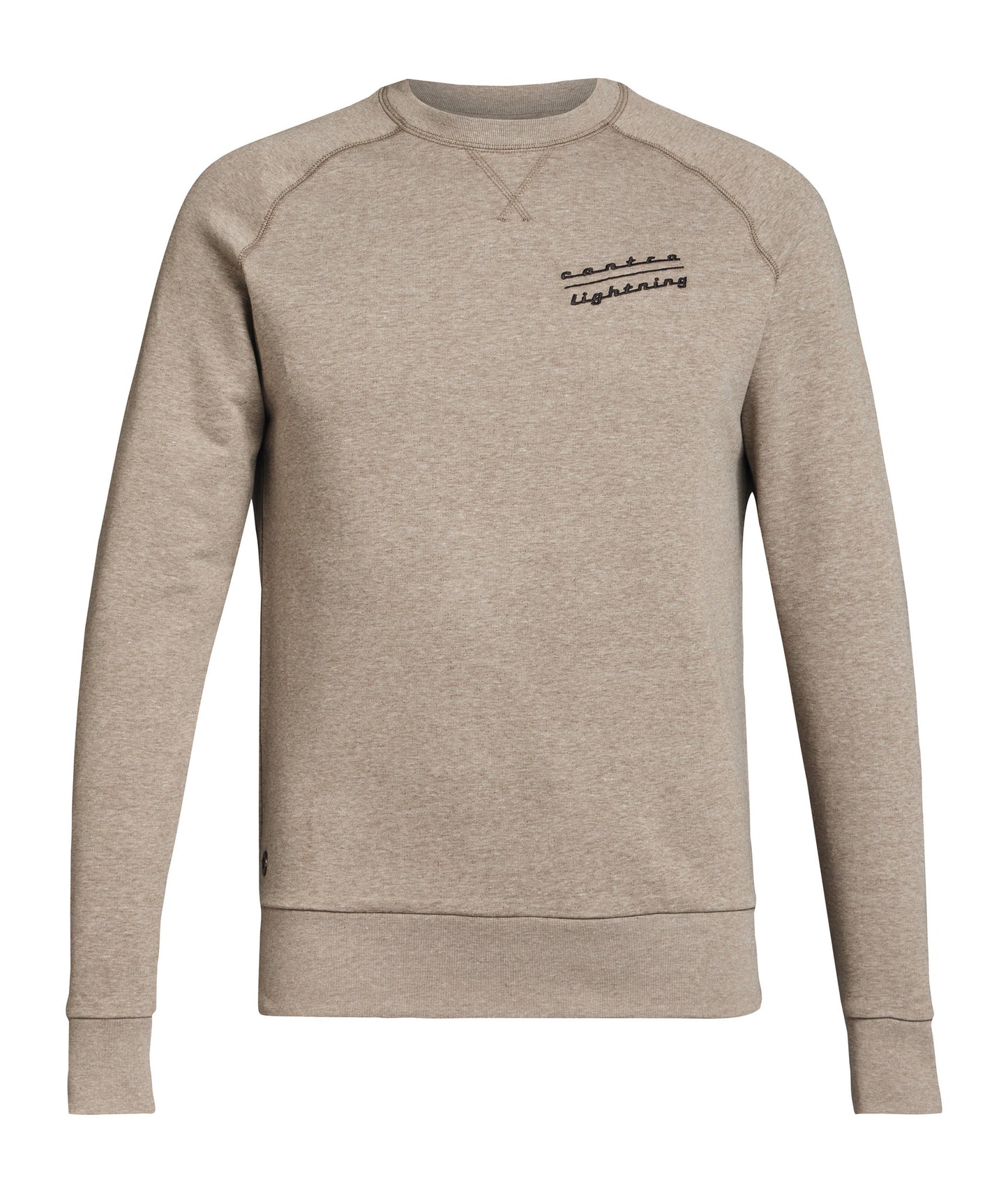 Felpa Stihl SZ M Contra beige da uomo con maniche raglan e cuciture decorative