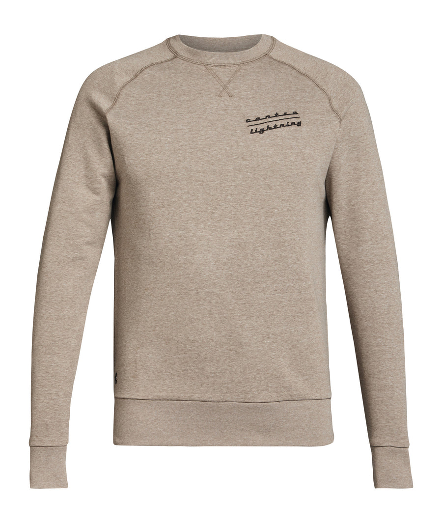 Felpa Stihl SZ M Contra beige da uomo con maniche raglan e cuciture decorative