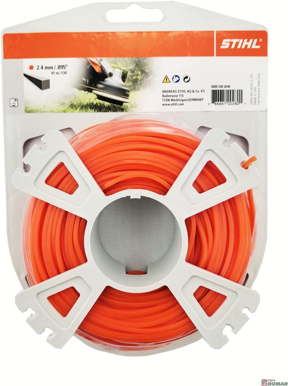 Filo falciante STIHL in bobina arancione per decespugliatore