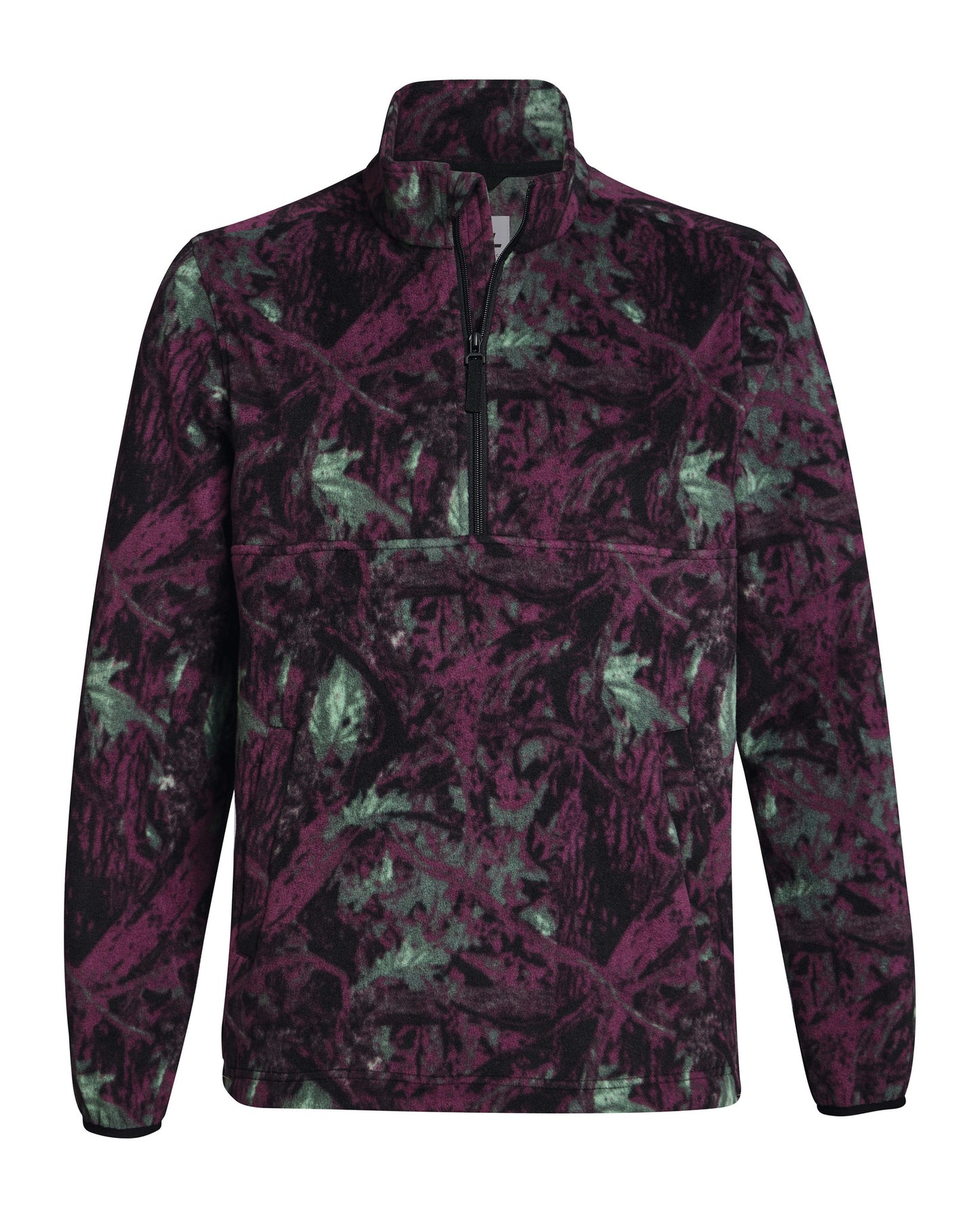Pullover in pile unisex Stihl Troyer Camou nero verde con motivo camouflage e colletto montante, taglia XXXL
