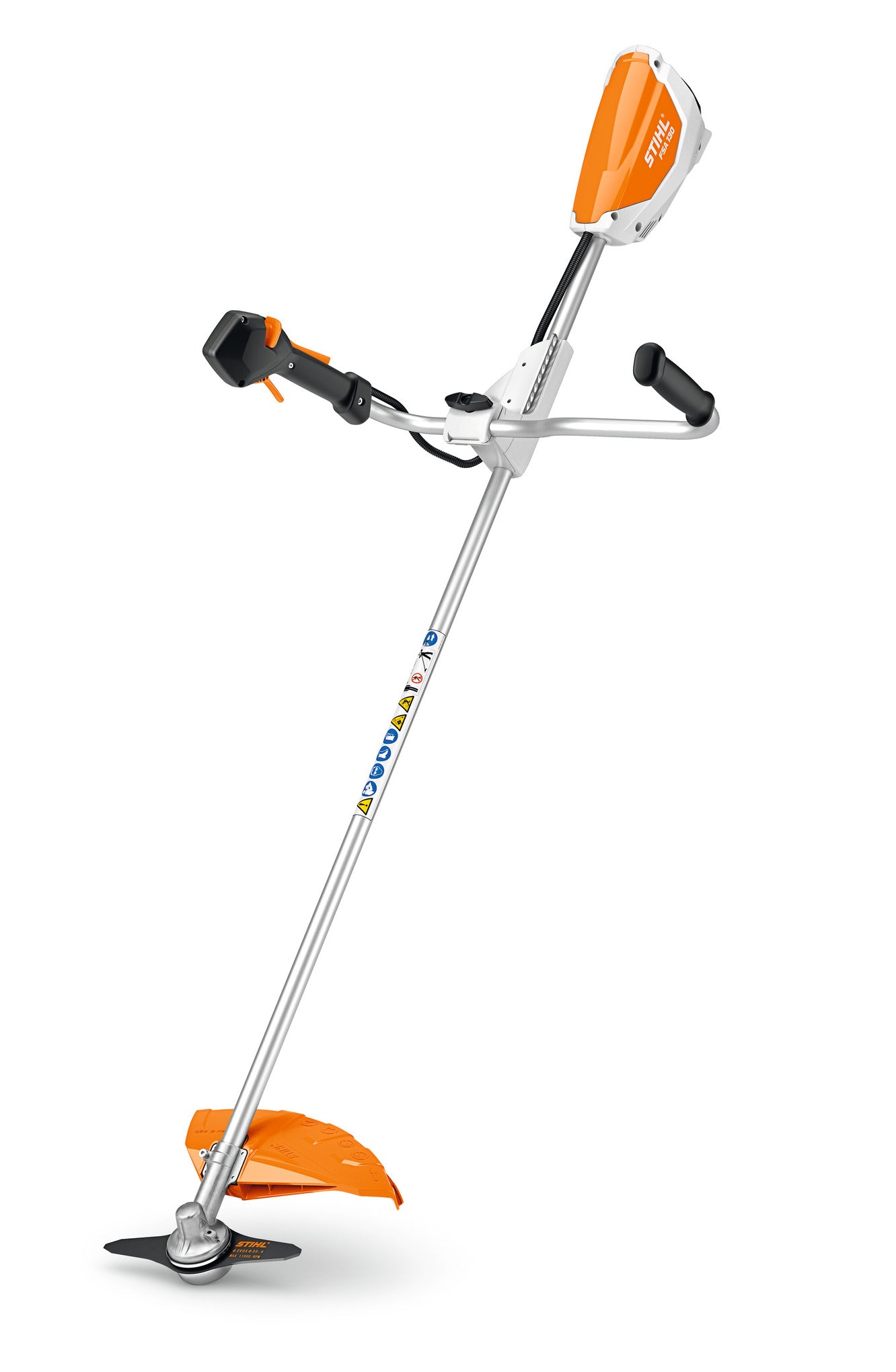 Decespugliatore a batteria Stihl FSA 130 con impugnatura a manubrio e lama tagliaerba 260 mm