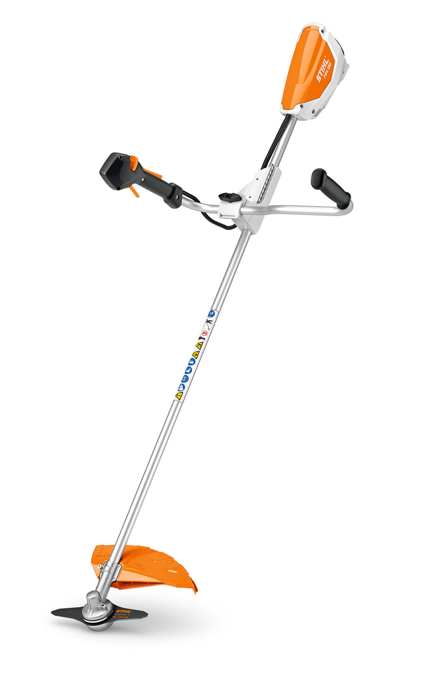 Decespugliatore a batteria Stihl FSA 130 con impugnatura a manubrio e lama tagliaerba 260 mm