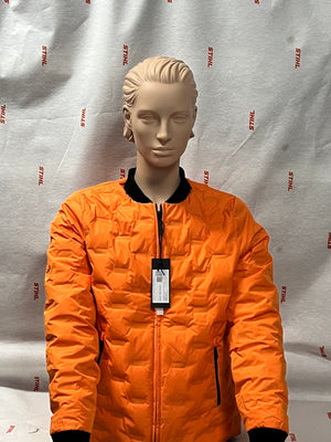 Giacca donna reversibile Stihl arancione con zip frontale, taglia M