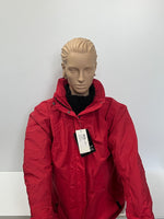Giacca donna Stihl rossa taglia L vista frontale con colletto alto e zip