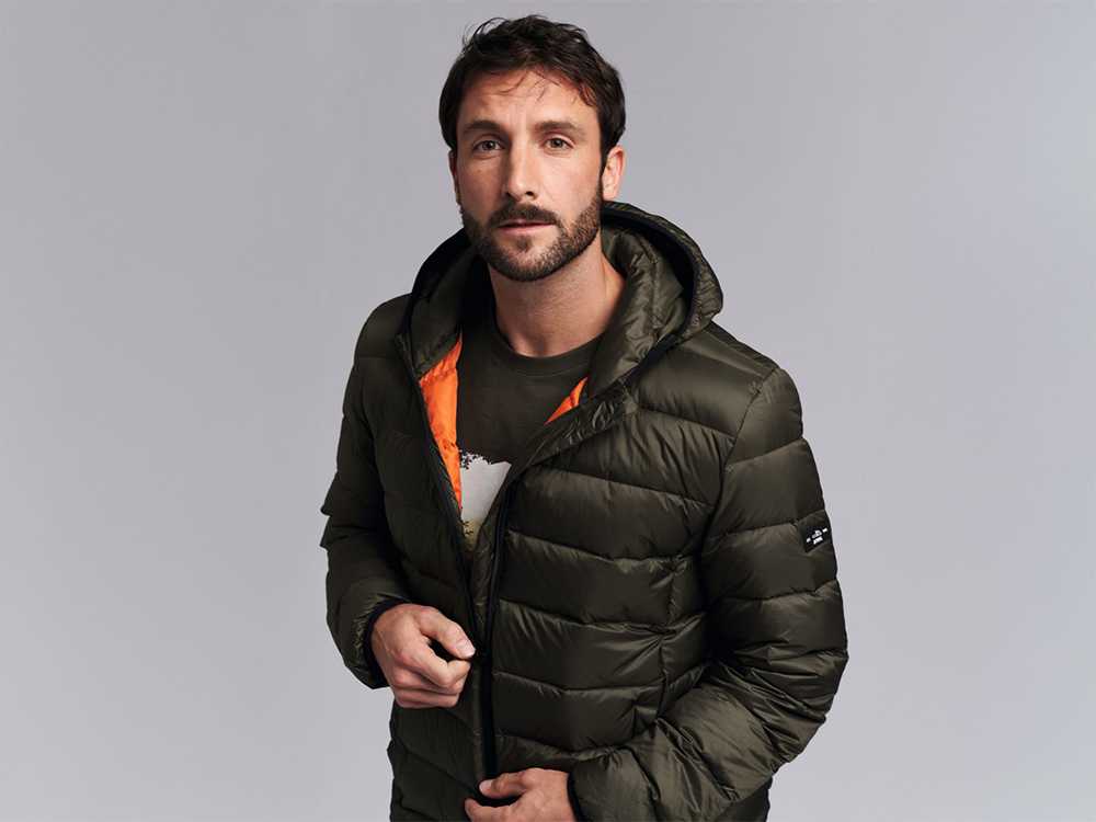 Giacca Stihl Icon Duvet dettaglio interno arancione e patch manica