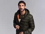 Giacca Stihl Icon Duvet dettaglio interno arancione e patch manica