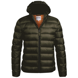 Giacca Stihl Icon Duvet trapuntata con cappuccio e interno arancione