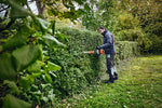 STIHL HSA 100 in uso per potatura e rifinitura siepi