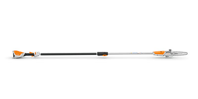 Stihl HTA 50 potatore telescopico a batteria vista laterale con barra e catena