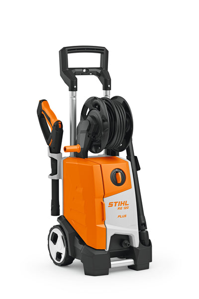 Idropulitrice STIHL RE 120 PLUS con avvolgitubo integrato e pistola ad alta pressione