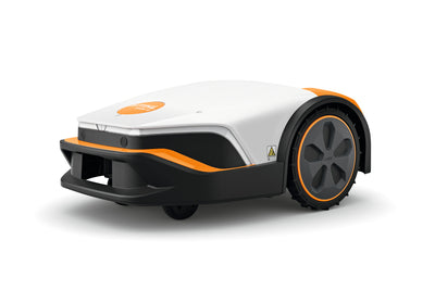 Robot tagliaerba STIHL iMOW 5 vista laterale con ruote maggiorate