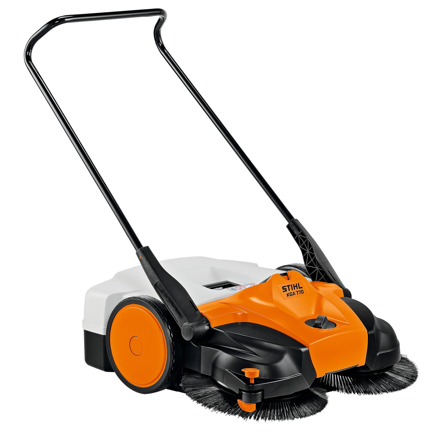 Spazzatrice a batteria STIHL KGA 770 con spazzole a disco e stegola di spinta