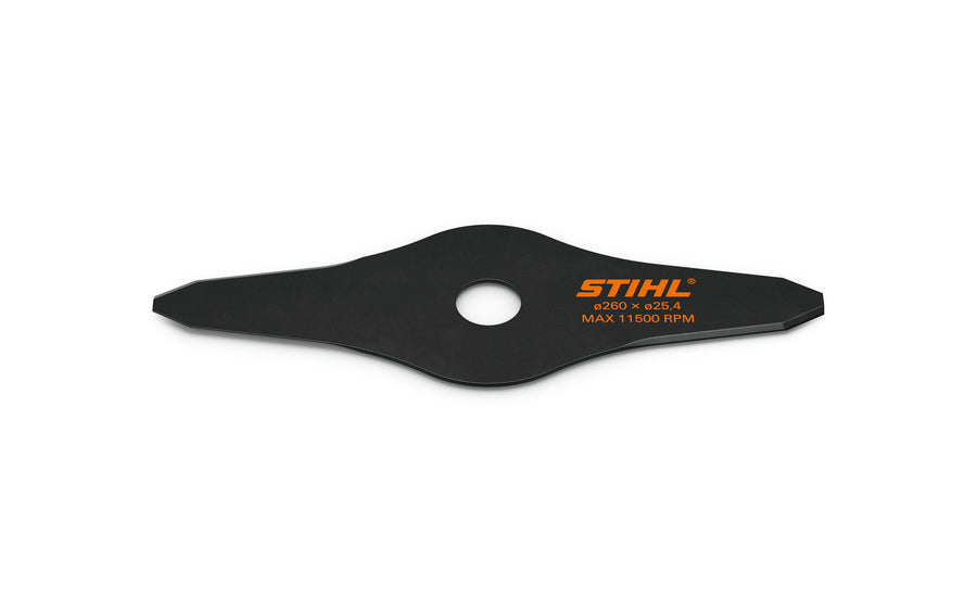 Lama tagliaerba Stihl a 2 denti invertibile con foro centrale, manicotto 20,0 / 25,4 mm