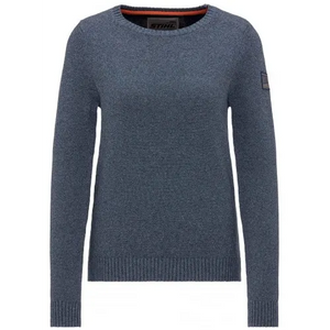 Maglia donna Stihl blu in cotone 100% taglia XS con scollo rotondo