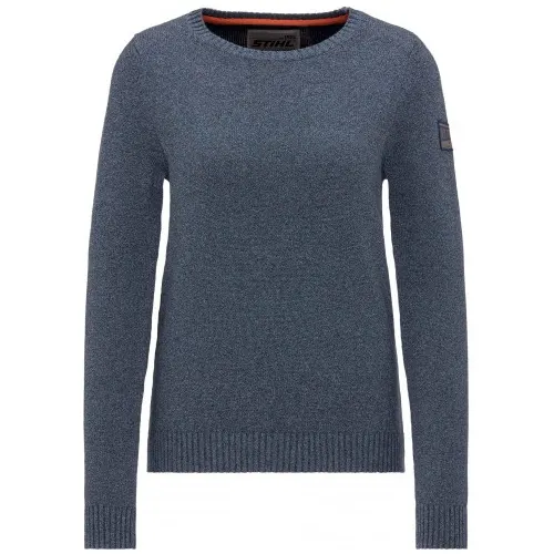 Maglia donna Stihl blu in cotone 100% taglia XS con scollo rotondo