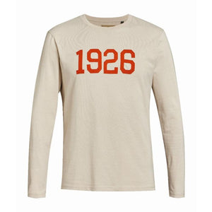 Maglia uomo a manica lunga Stihl Heritage 1926 beige/grigio in cotone pettinato