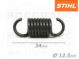 Molla di trazione Stihl ricambio per frizione e carenatura ventola 34 mm Ø 12,5 mm