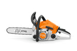 Motosega STIHL MS 162 lato avviamento con logo e impugnatura frontale